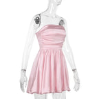 Fabian שמלת מיני סטרפלס עם חצאית נפוחה